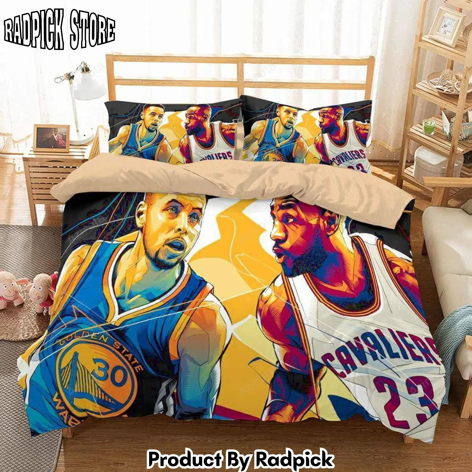 Radpick 3d customize stephen curry vs lebron james customized duvet cover bedding set rp3278980